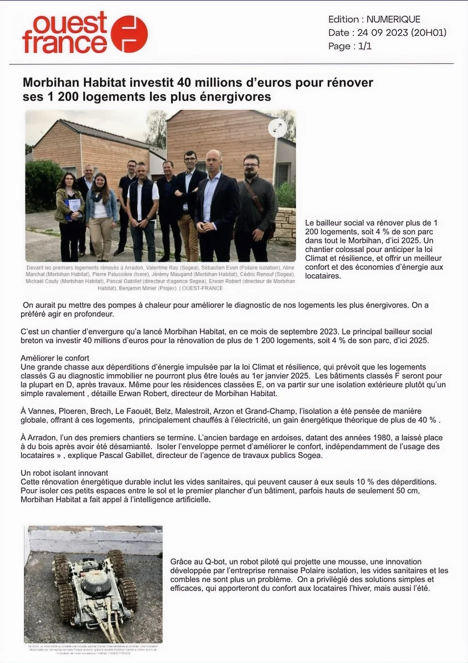 Morbihan Habitat investit 40 millions d’euros pour rénover ses 1 200 logements les plus énergivores